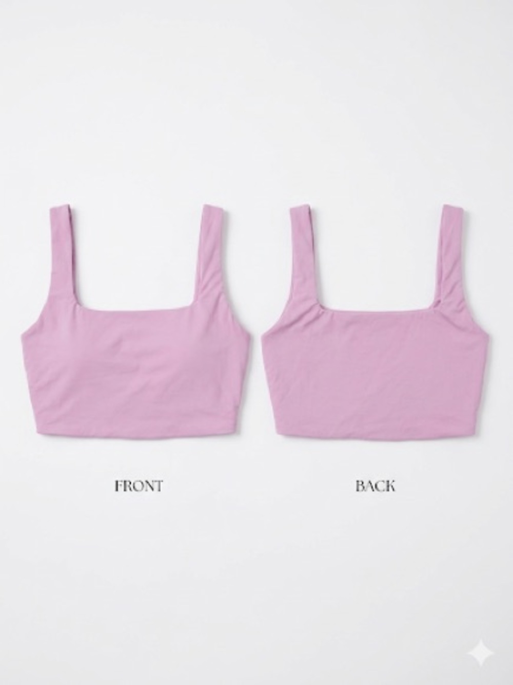 SHEIN Pink Square Neck Crop Tank Top